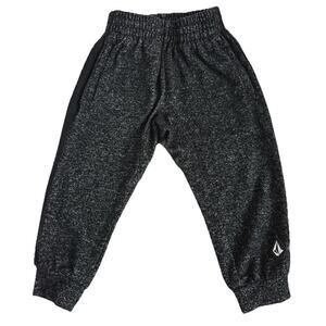 VOLCOM Boys Toddler Sweatpants Size 2T Black Heather Joggers